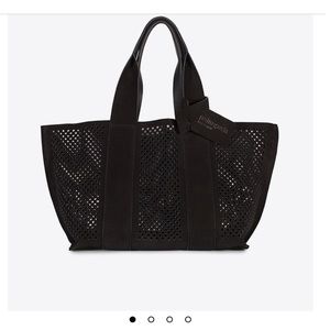 NWT PEDRO GARCIA Perfed Tote Black Suede Castoro